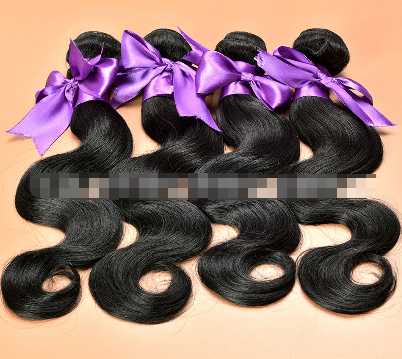 A* Real hair wig, hair styling hair extension, body wave human hair weaves