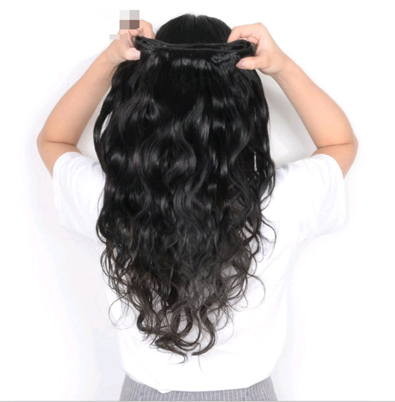 A* Real hair wig, hair styling hair extension, body wave human hair weaves