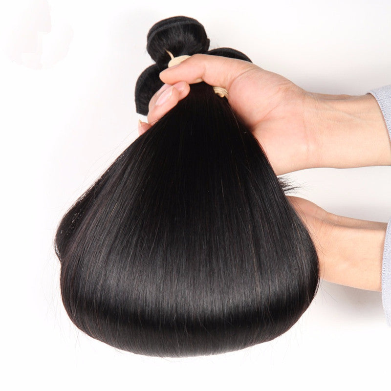 A* Reality Wig, Smooth Hair, Straight Hair Tie, Closed Peruvian Hair Tie