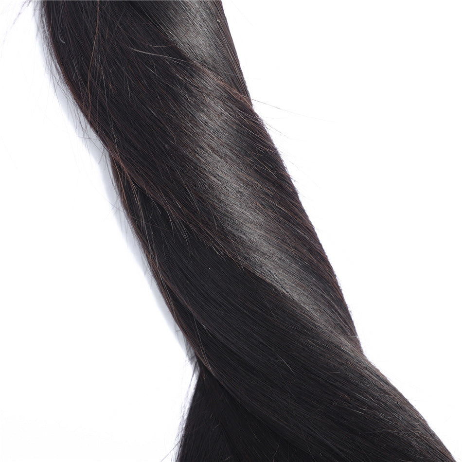 A* European And American Wigs, Real Hair Weaves, Natural Color, Smooth Hair Weaves