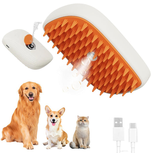 C* USB Rechargeable Pets Steam Brush Spray Massage Comb Pet Grooming Tools Cat Steam Comb Pet Products