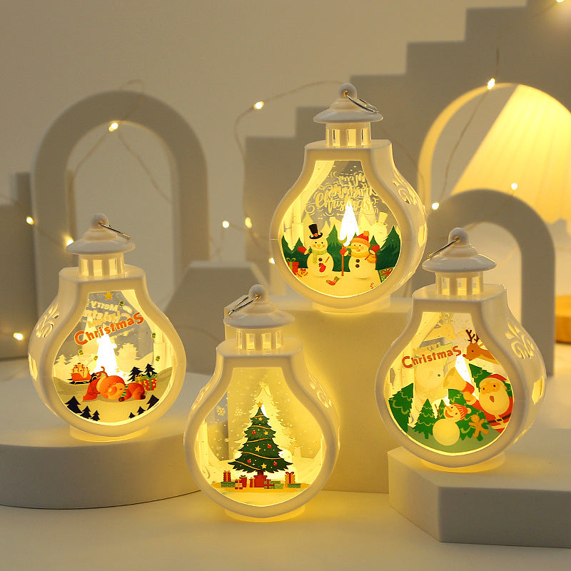 A* Christmas Candle Lamp Romantic Ornaments